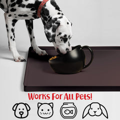 DogBuddy easy-clean mat cleans quickly, even after spills.