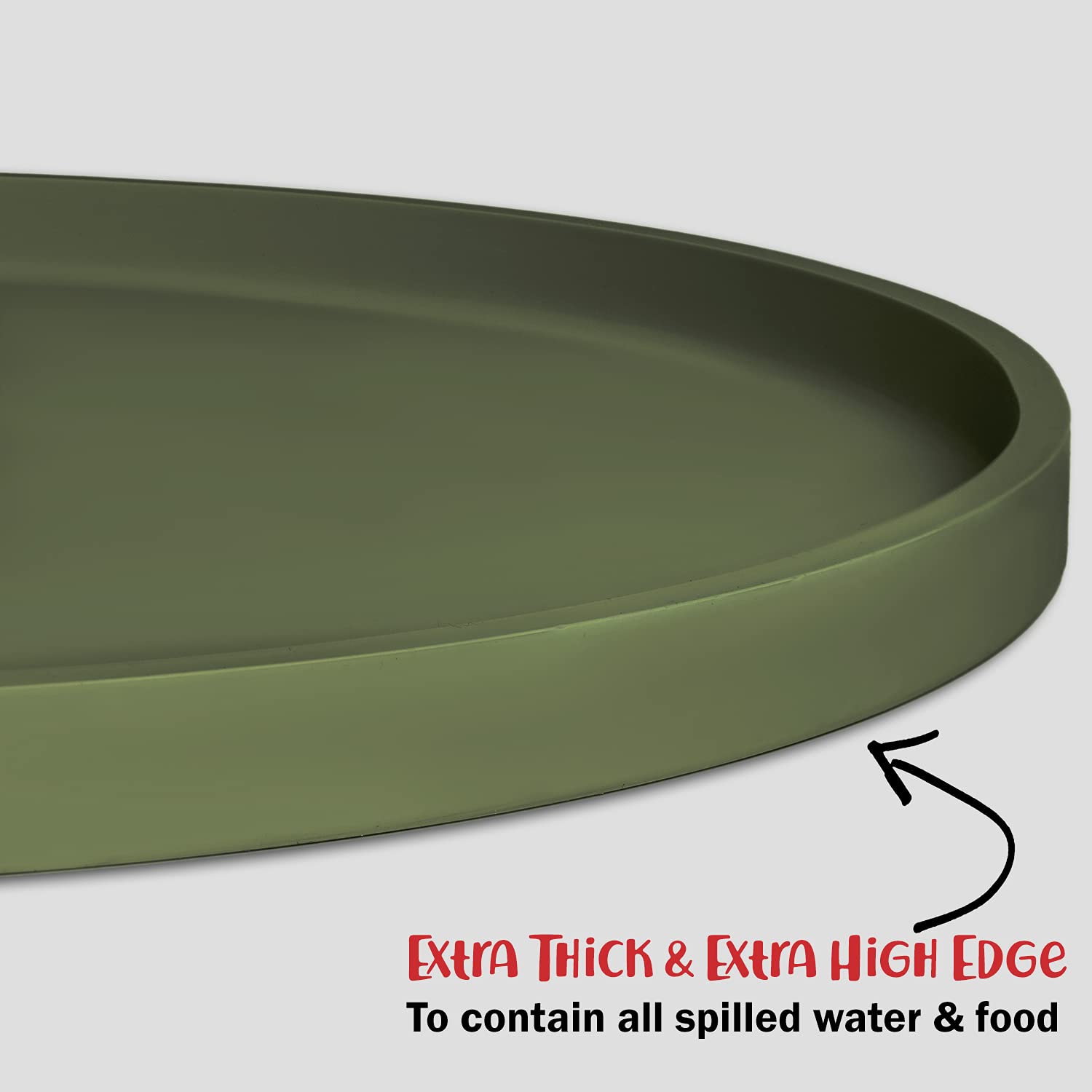 DogBuddy dog food mat easy-clean surface simplifies wipe-downs after meals.