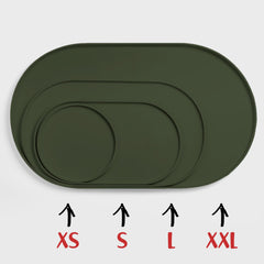 DogBuddy dog food mat with non-slip edges provides a stable feeding area.