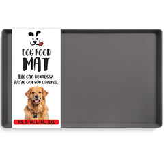 DogBuddy XXL dog food mat shadow with high edge to catch spills and protect floors.