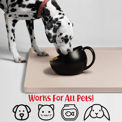 DogBuddy XXL vanilla easy-clean mat simplifies post-meal cleanup.
