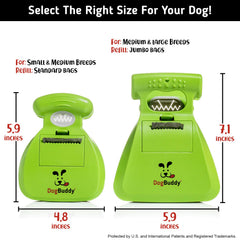 DogBuddy dos tamaños para perros pequeños y grandes, ajuste cómodo.