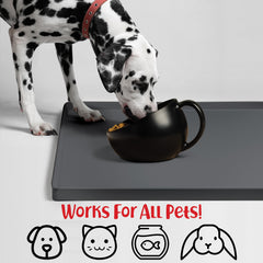 DogBuddy easy-clean silicone dog food mat for quick wipe-downs