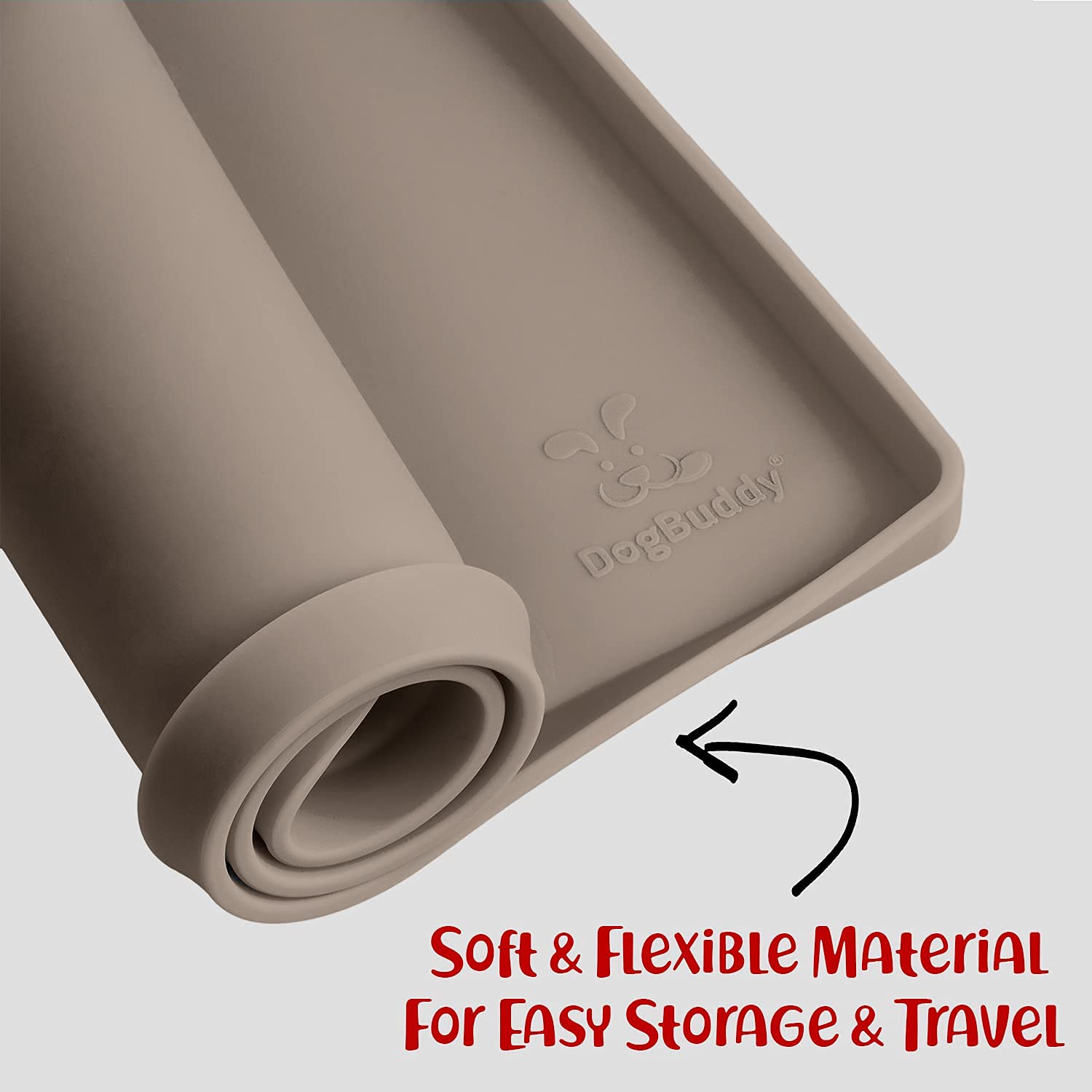 DogBuddy easy-clean surface wipes clean quickly after meals