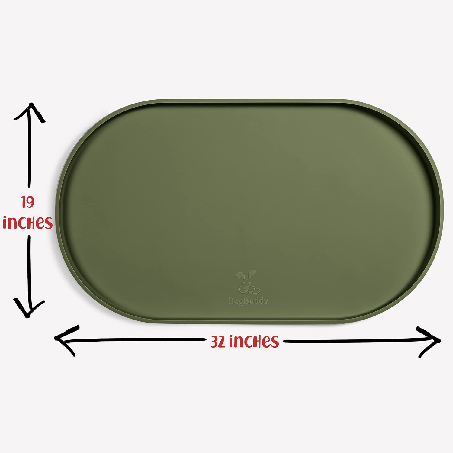 DogBuddy khaki green mat adds style and protection to any floor.