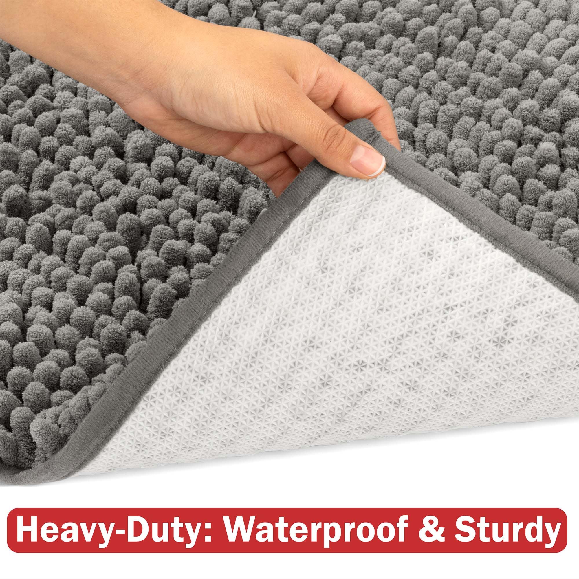 DogBuddy multifunction-use shows mat's versatility as nap, bath, or door mat.
