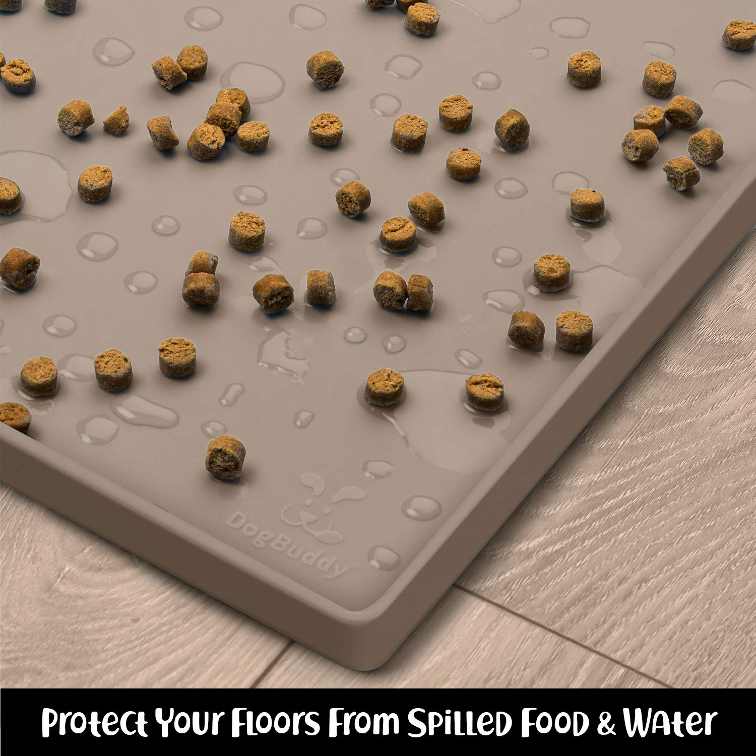 DogBuddy BPA-free, phthalate-free silicone mat UL-certified for safety.