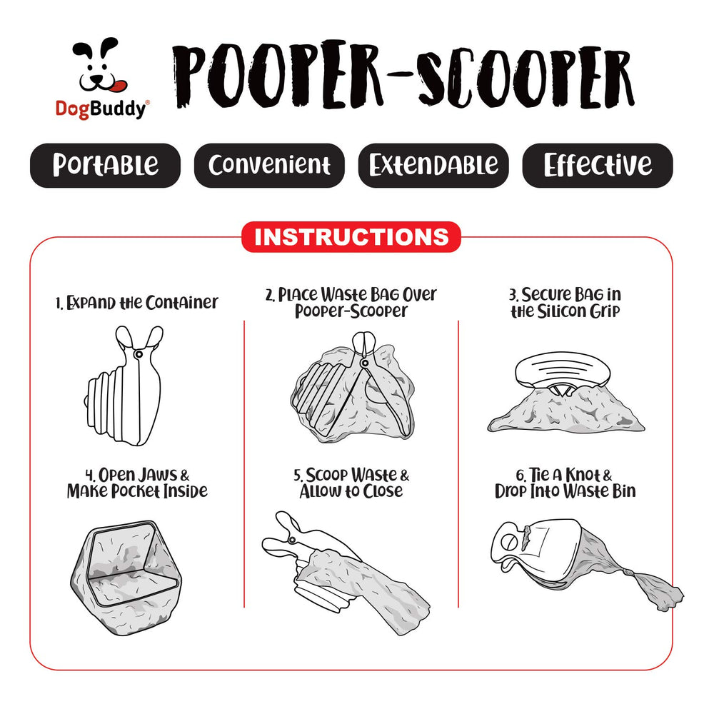 DogBuddy Pooper Scooper bags-included showcases ready-to-use waste kit on the go.