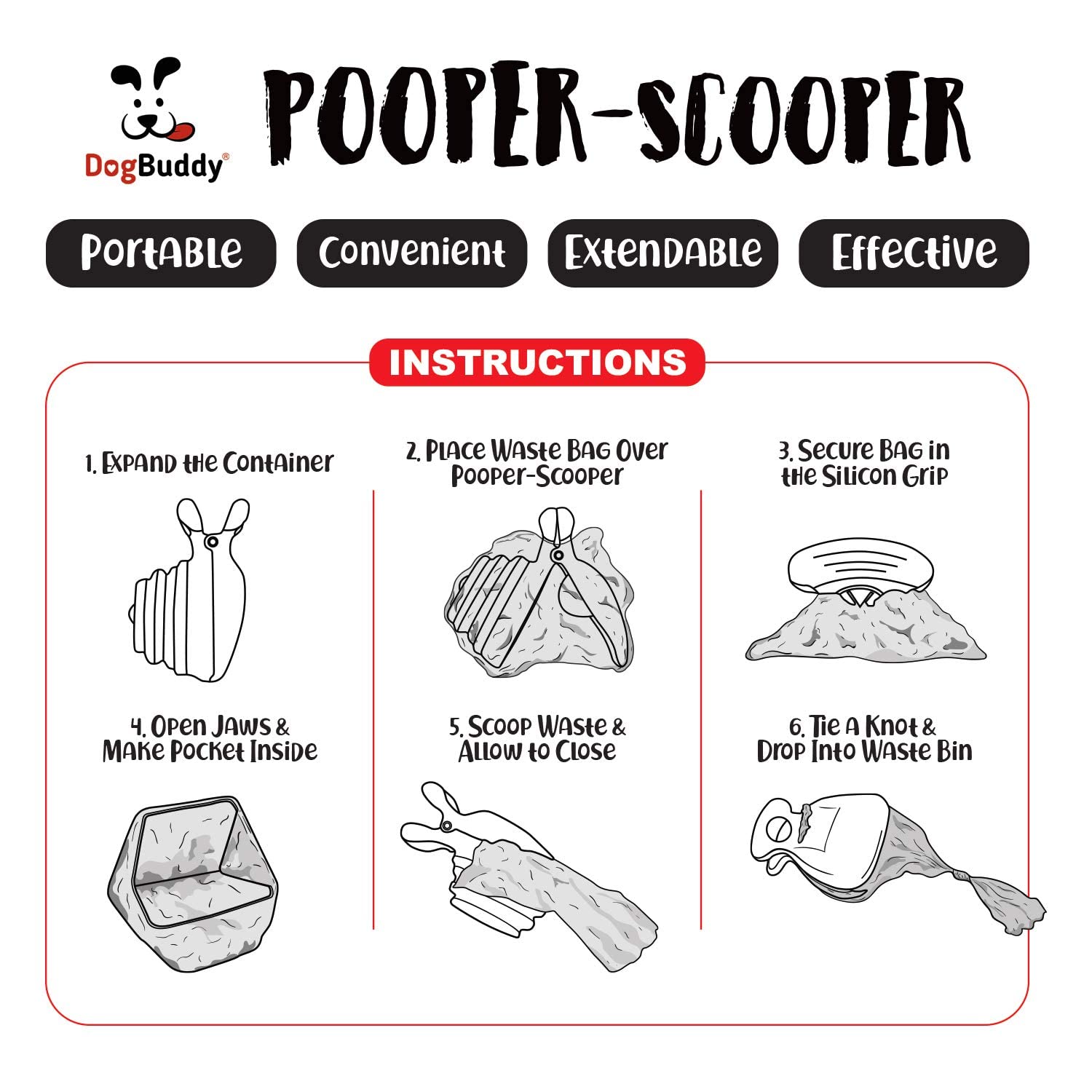 DogBuddy Pooper Scooper durable materials indicate long lasting daily use