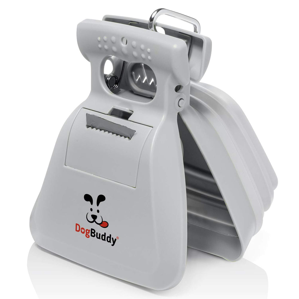 DogBuddy Pooper Scooper front view shows quick, hygienic cleanup during daily dog walks