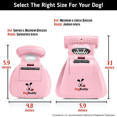 DogBuddy Pooper Scooper large-size extendable handles waste from dogs of all sizes.