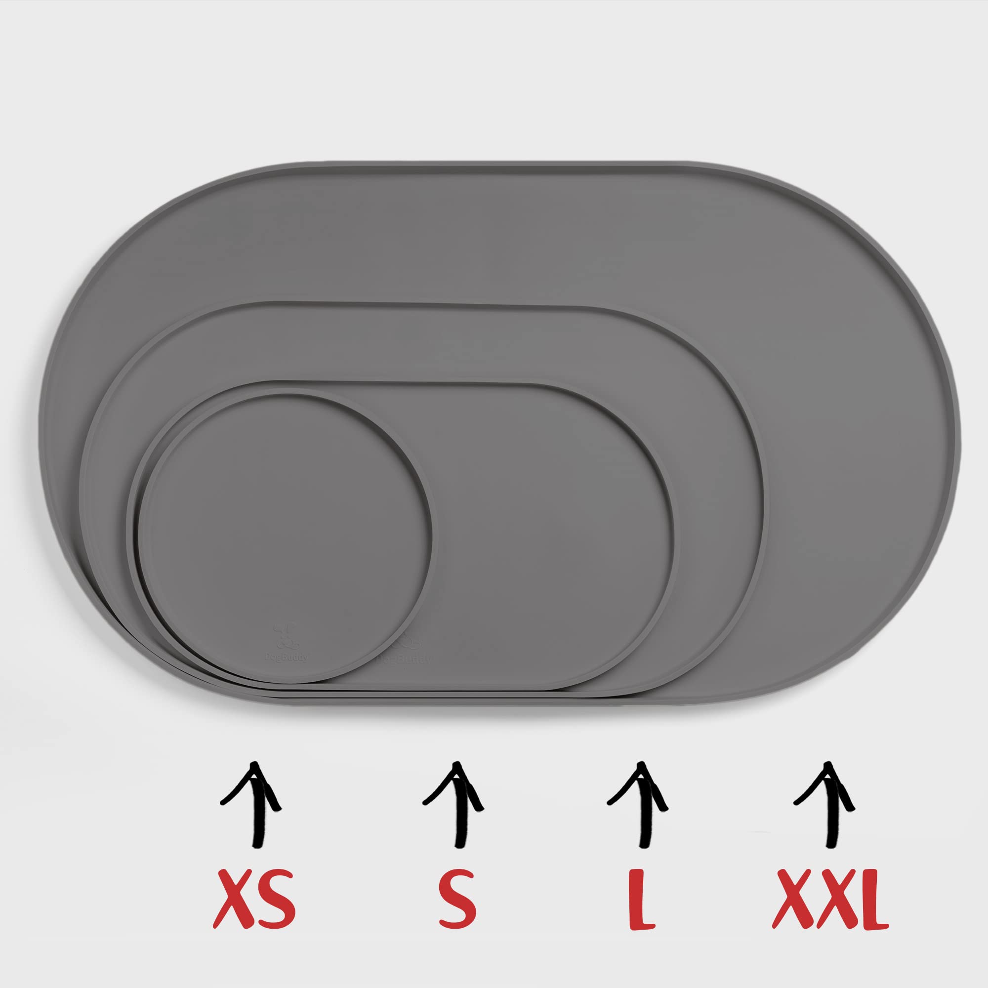 DogBuddy silicone pet mat with smooth surface to reduce bowl sliding during meals.