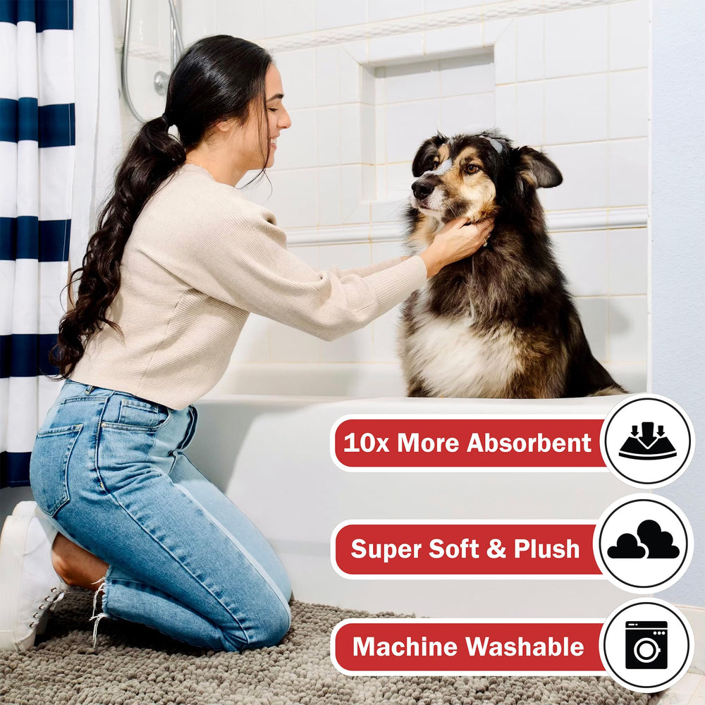 DogBuddy soft-pile-closeup emphasizes plush comfort for paws and bare feet.