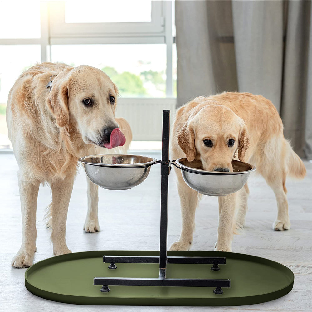 DogBuddy XXL 32x19 inch mat suits large-breed feeding stations.