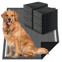 Dogcator charcoal puppy pads xl 28x34 show a large surface ideal for puppy housebreaking.