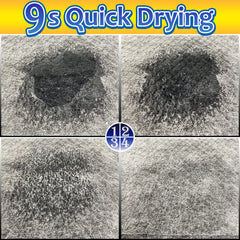 Dogcator quick-dry pad showing rapid liquid absorption