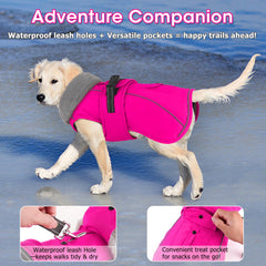 Dogcheer adjustable buckle coat ensures secure easy-on fit