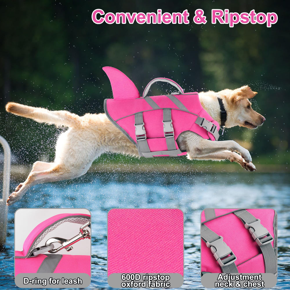 Dogcheer adjustable neck and belly straps ensure a customizable pink fit.