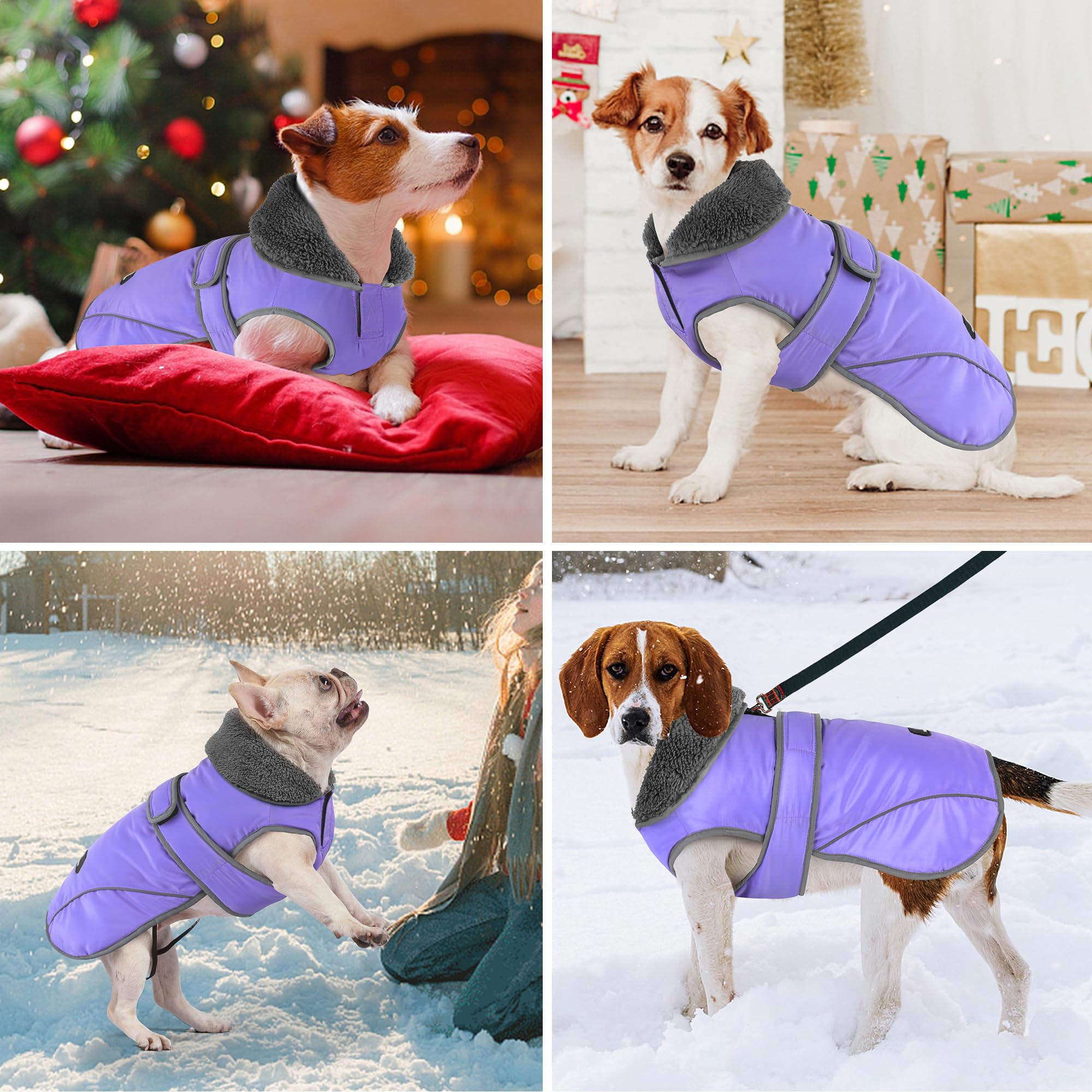Dogcheer coat's bottom opening accommodates quick bathroom breaks.