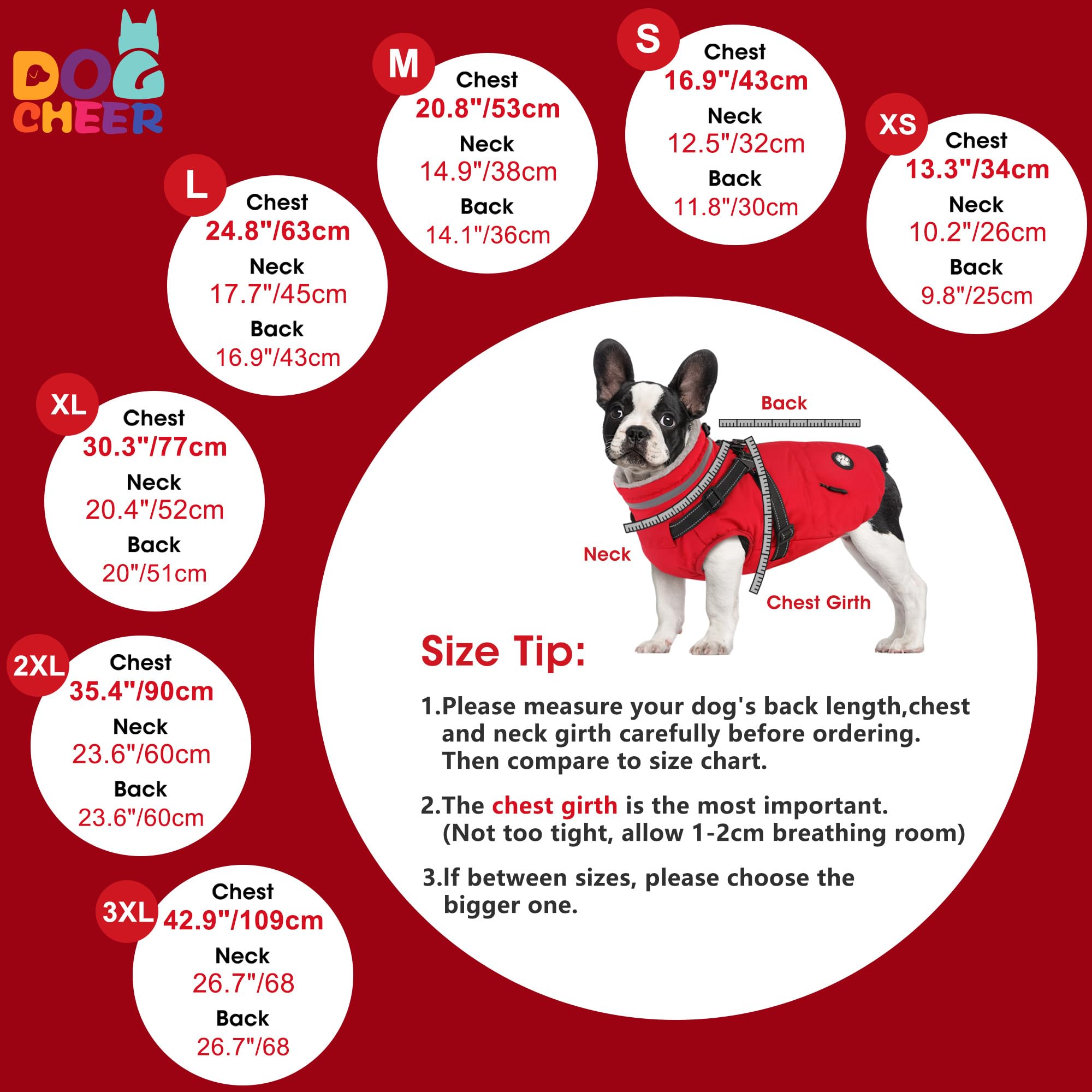 Dogcheer coat easy-on-off zipper ensures quick dressing between adventures