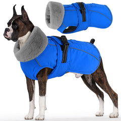 Dogcheer dog coat back pocket detail for hands-free essentials on walks.
