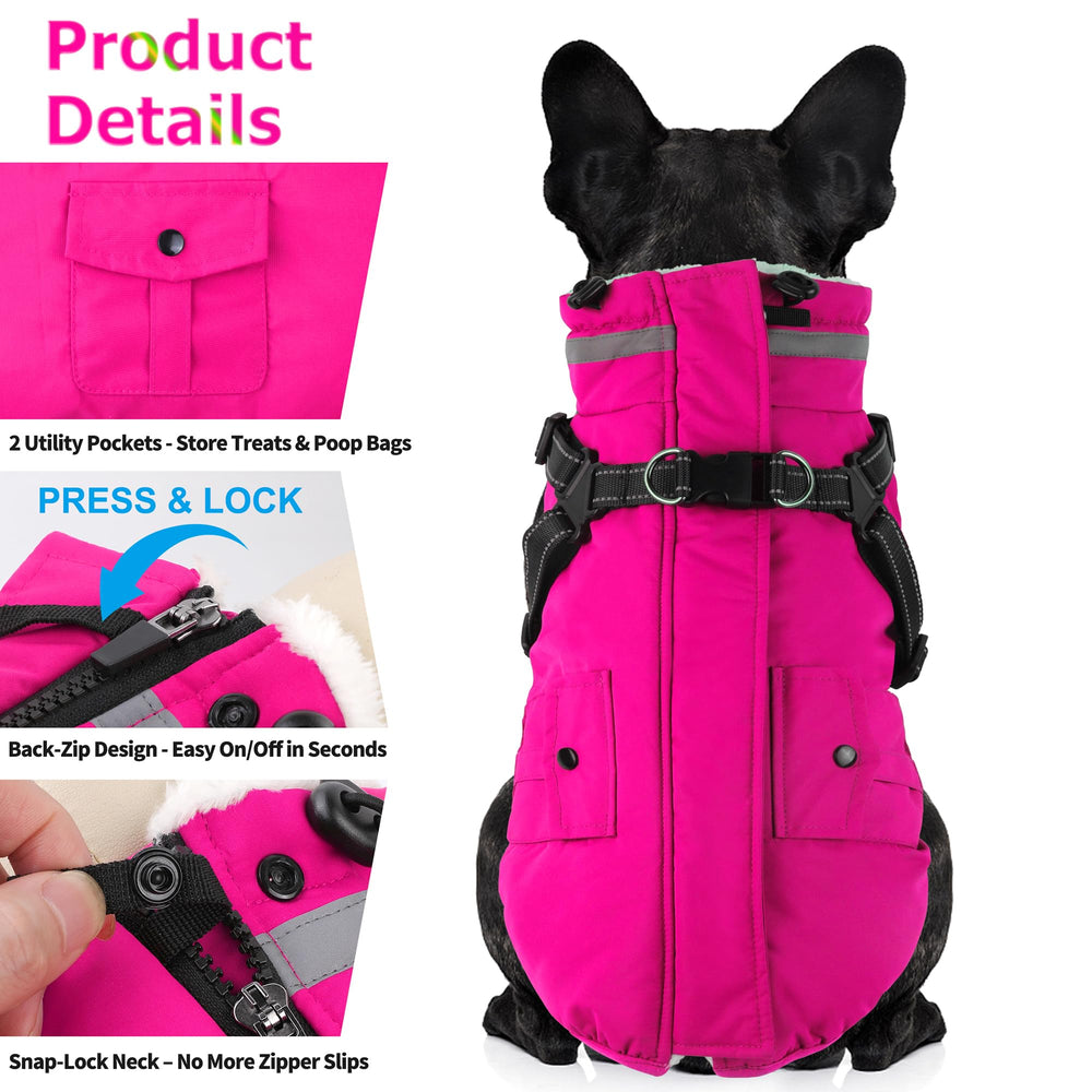 Dogcheer pockets detail demonstrates space for treats and bags.