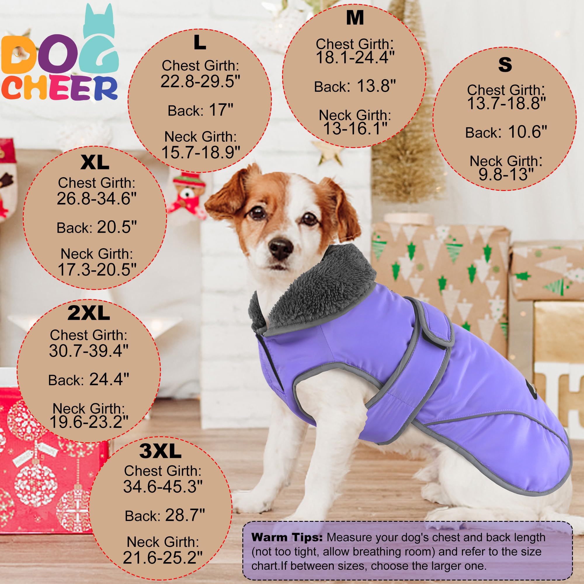 Dogcheer coat with reflective strips improves visibility at night.