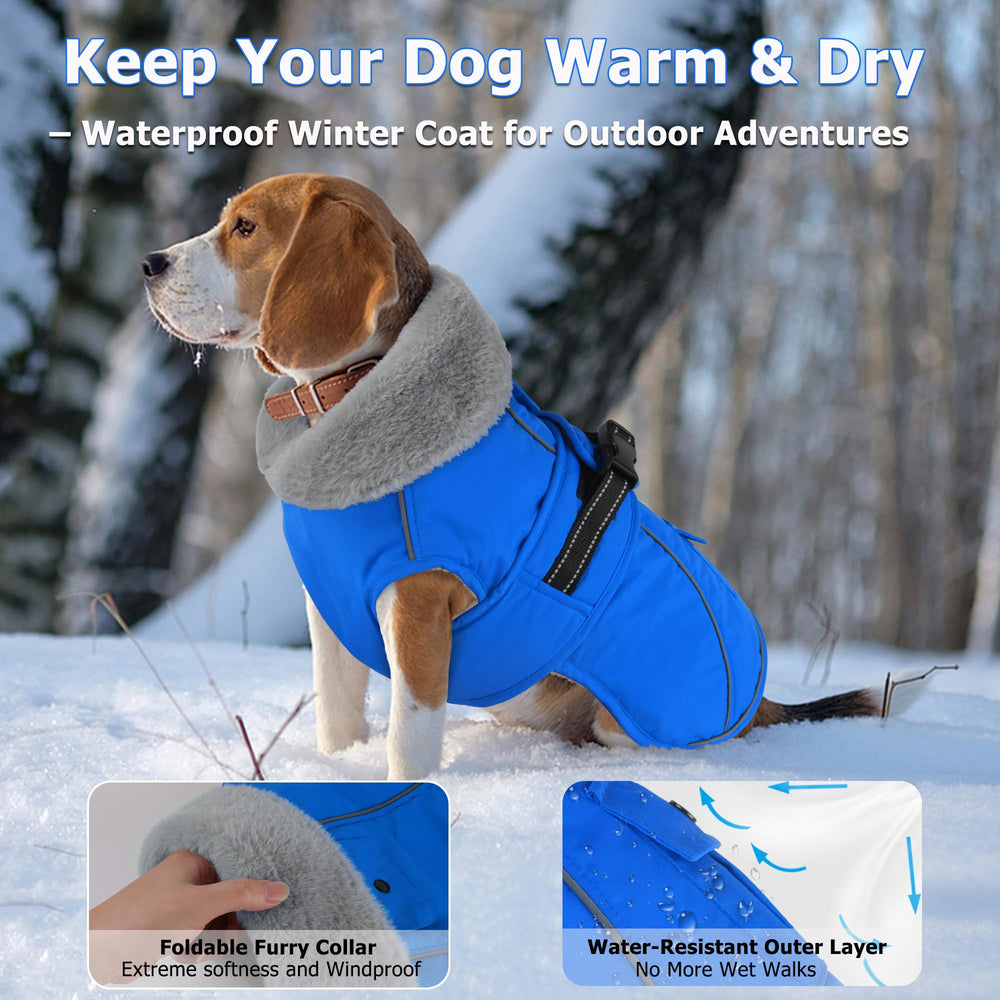 Dogcheer dog coat waterproof fabric keeps your pup dry during light rain.