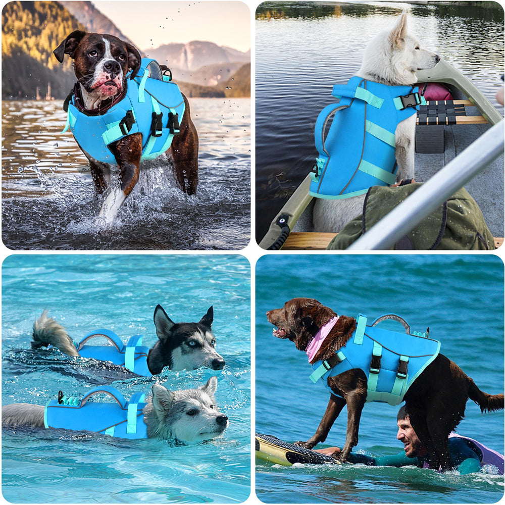 Dogcheer dog life jacket's measurement guide helps pick the best size for your dog.