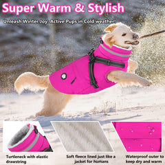 Dogcheer pink coat pocket design with two back pockets.