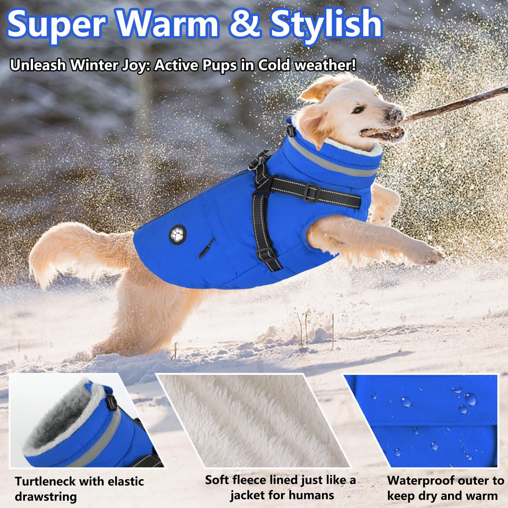 Dogcheer plush fleece lining signals cozy insulation inside