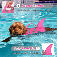 Dogcheer reflective strips on pink vest boost visibility in low light.