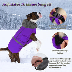 Dogcheer Warm Dog Coat leash zipper back design for harness-friendly use.