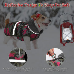 Dogcheer Warm Dog Coat back zipper enables leash attachment without fuss
