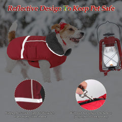 Dogcheer warm dog coat reflective safety strips improve visibility at night