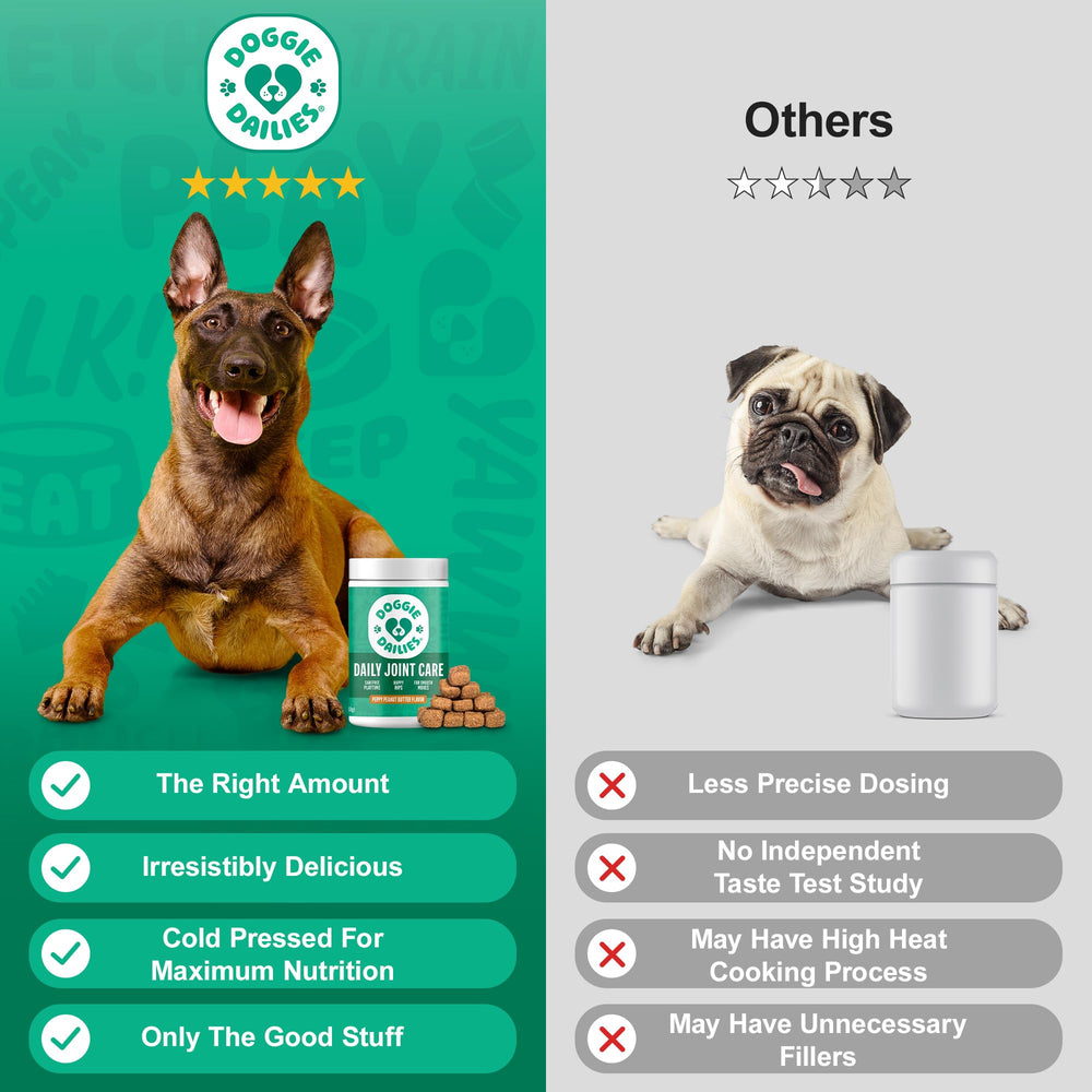 Doggie Dailies NASC seal graphic signals trusted safety