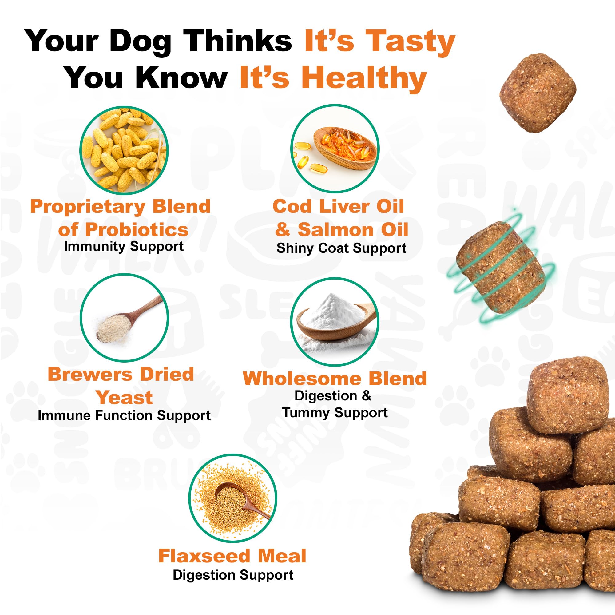 Doggie Dailies Probiotics NASC Seal of Quality on packaging.