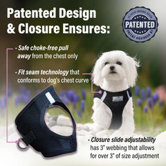 Doggie Design American River harness step-in design for quick, easy on/off