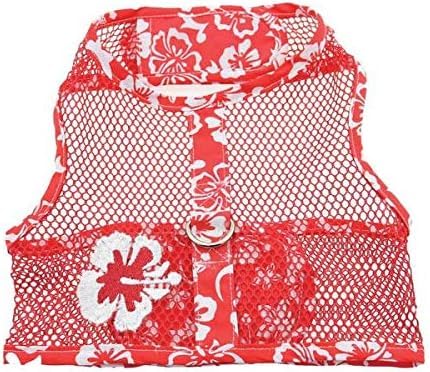 Doggie Design Cool Mesh Harness with leash set demonstrates secure step-in fit for walks.