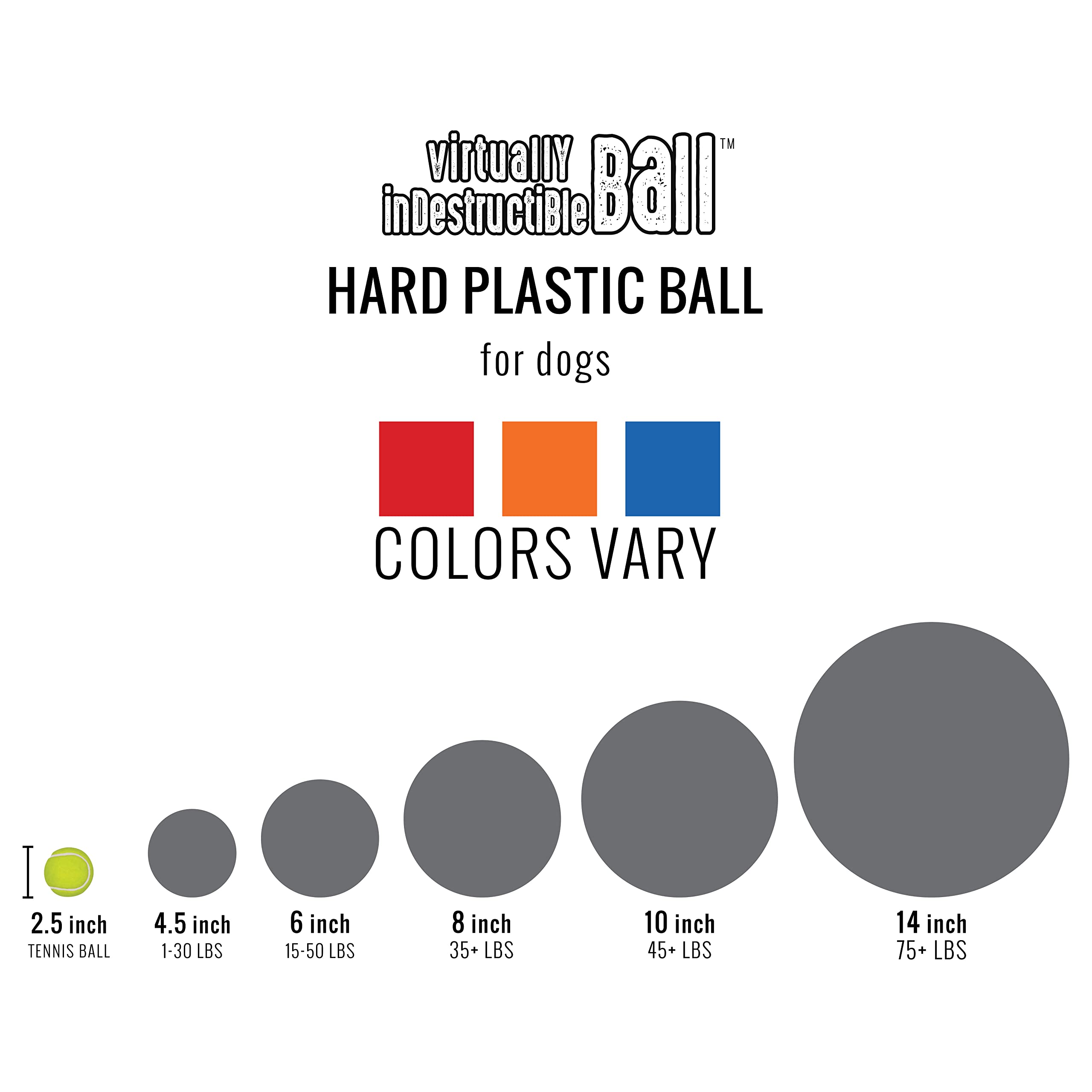 Doggie Dooley virtually indestructible ball 10inch blue designed for pushing and herding