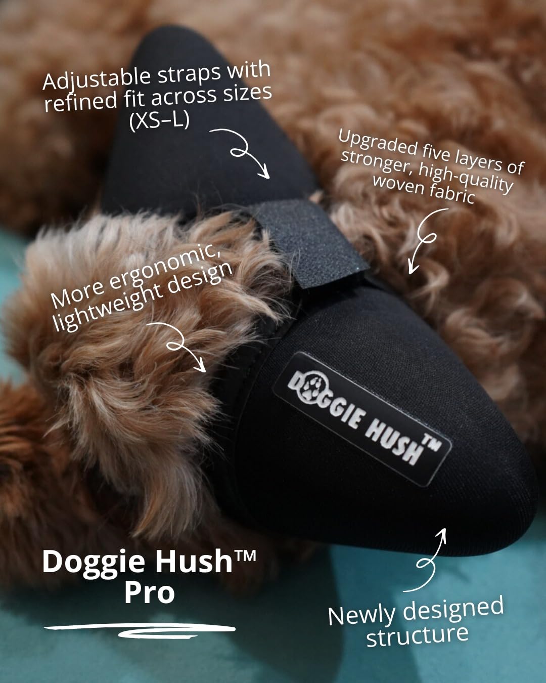 DOGGIE HUSH Pro authenticity with holographic QR seal for quality.
