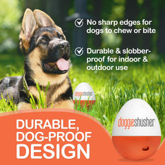Doggie Shusher crate-training use with dog inside kennel