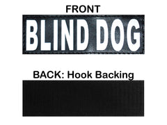 Doggie Stylz Blind Dog Harness reflective trim boosts nighttime visibility during walks.