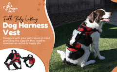 Doggie Stylz full-body lifting harness handles assist with steady full-body support