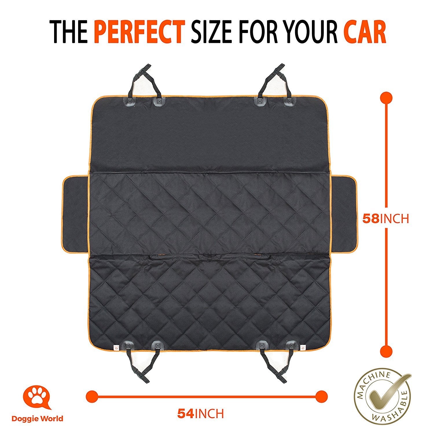 Doggie World secure fit reduces movement for safe dog travel.