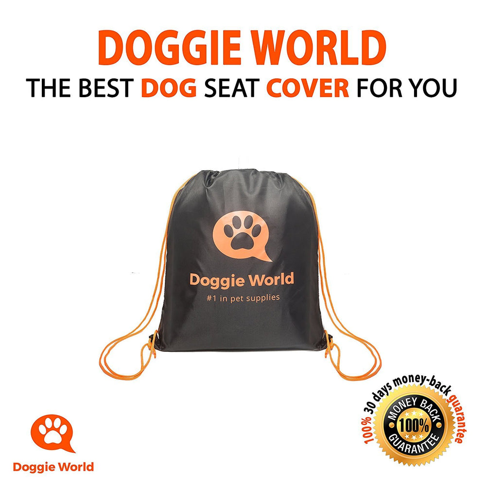 Doggie World adjustable-fit car seat cover suits most cars and SUVs.
