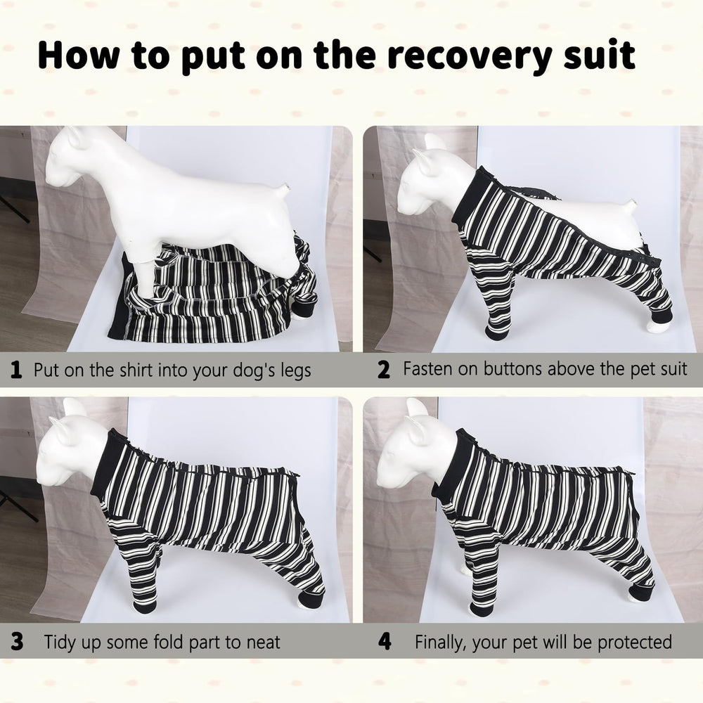 DoggieKit dog surgery recovery suit close-up fabric shows soft polyester-cotton blend and stretch