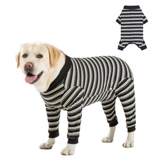 DoggieKit dog surgery recovery suit front view highlights breathable fabric for comfortable post-op wear