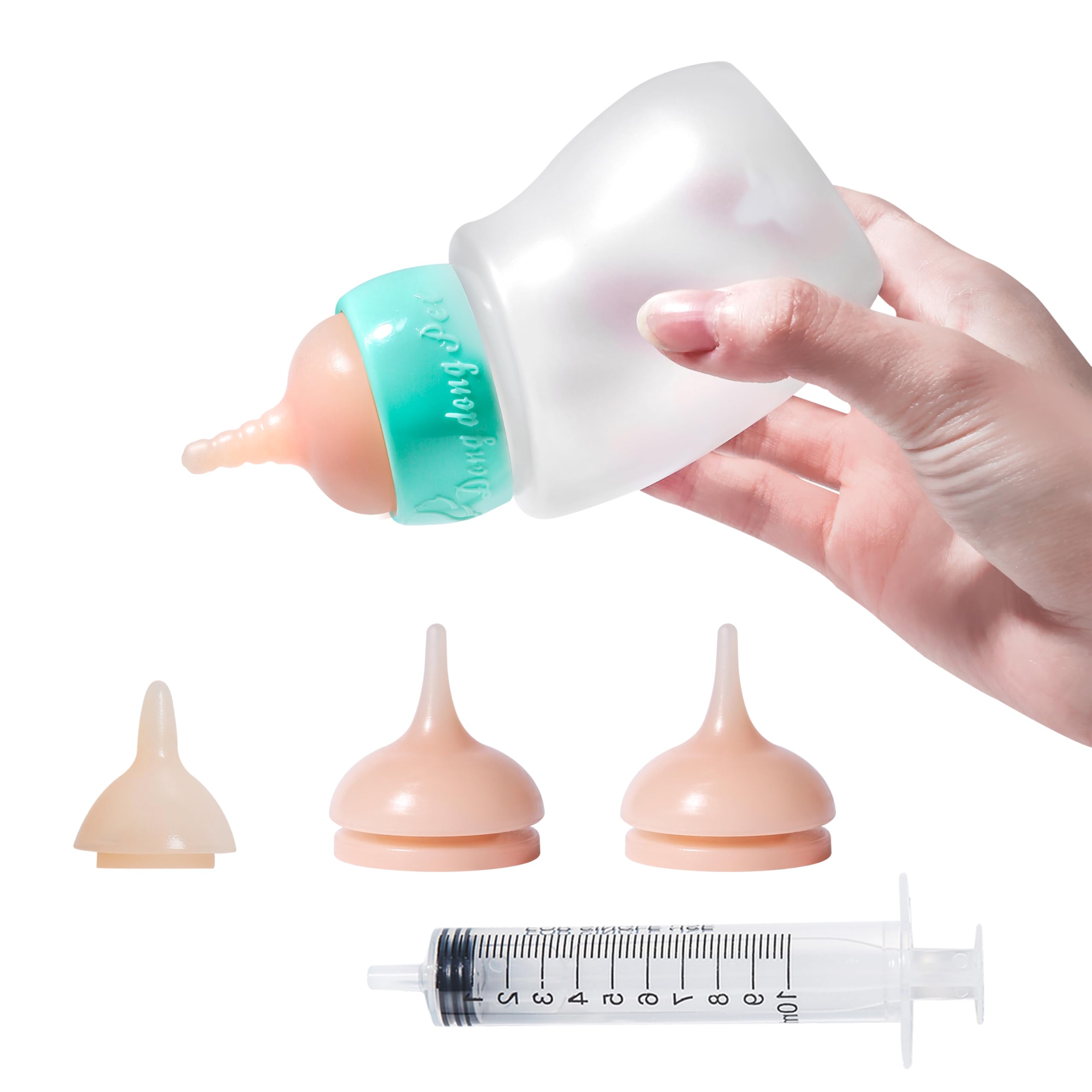 Doggiema Puppy Feeder Bottle angled design supports comfortable hand-feeding.