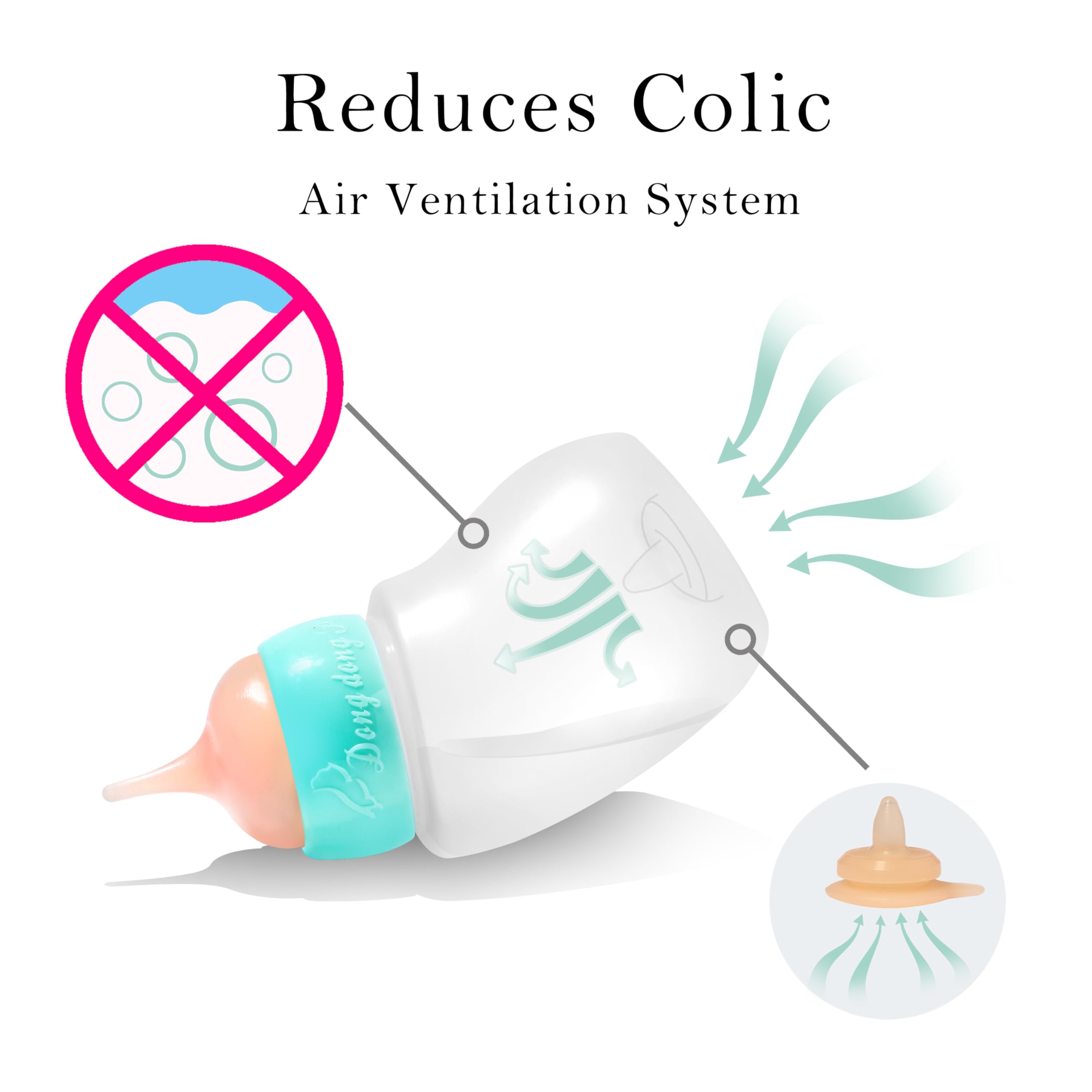 Doggiema ventilation system reduces choking risk during feeding sessions.